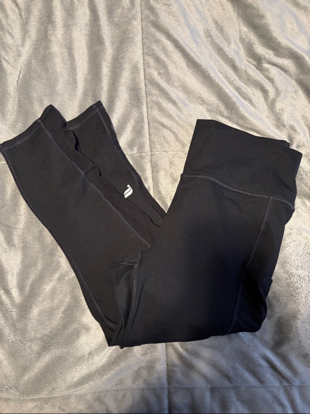 Fabletics Black Capri Powerhold Active Leggings Large